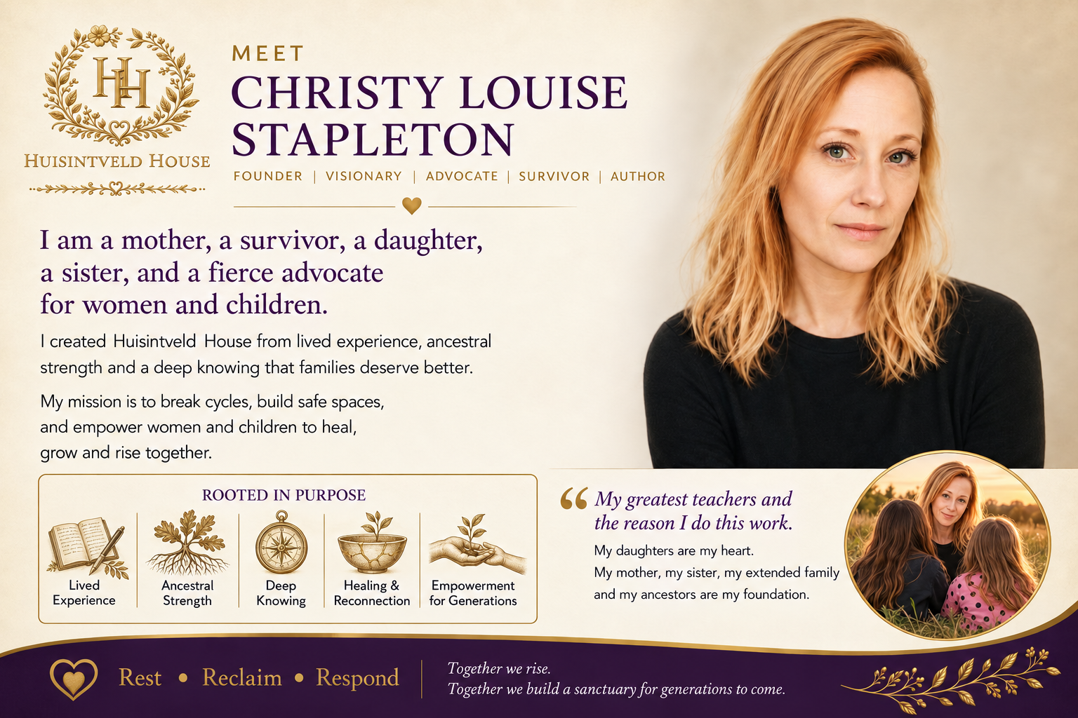 Meet Christy Louise Stapleton, founder, visionary, advocate, survivor and author