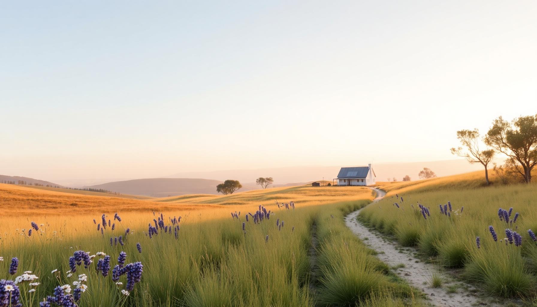 Open pasture and meadow at the sanctuary